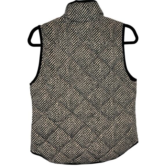 J Crew Herringbone Excursion Quilted Down Puffer Zip Vest XS - Picture 14 of 16